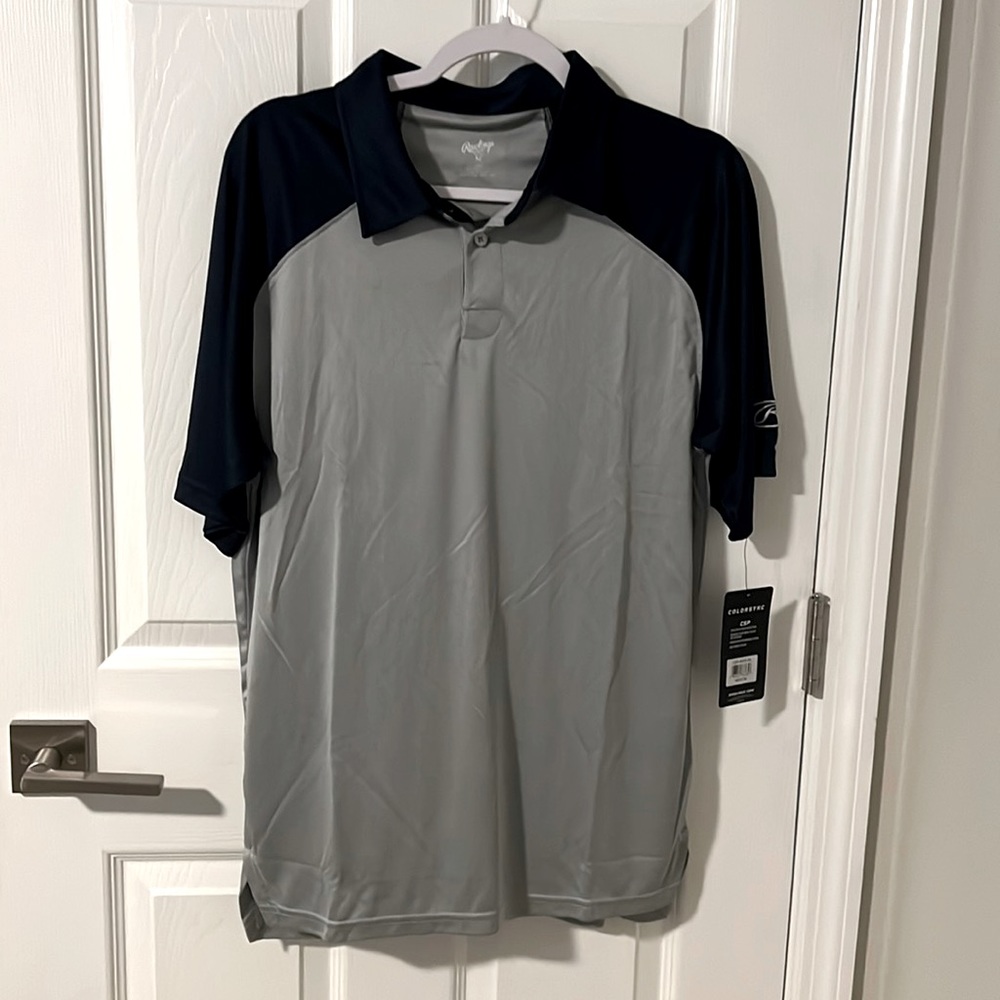 Rawlings Men’s Polo Medium Navy Gray